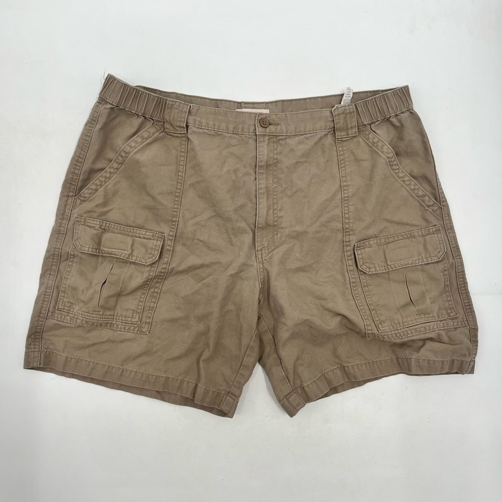 Mens Savane Brown Cotton Cargo Pocket Front Shorts Size 42
